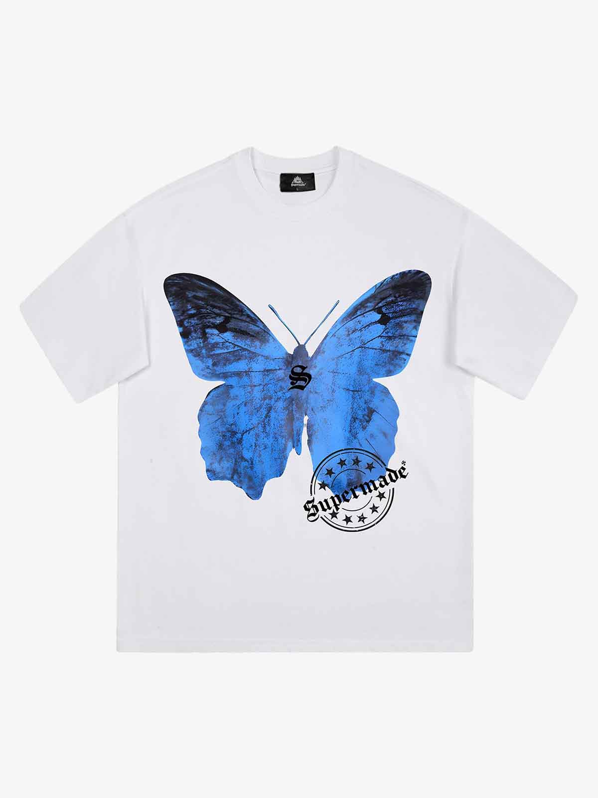 Street Hip-Hop Butterfly Stamp T-shirt - 2130