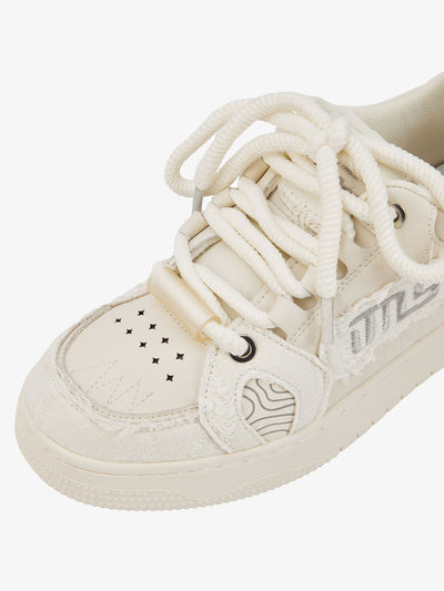 Embroidered Letter Shoes - 2107