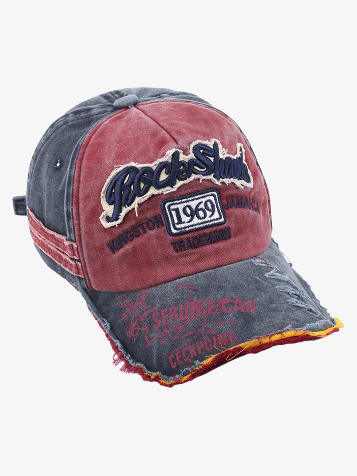 Retro Letter Denim Cap - 2136