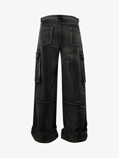 High Street Embroidery Hip-Hop Jeans - 2122