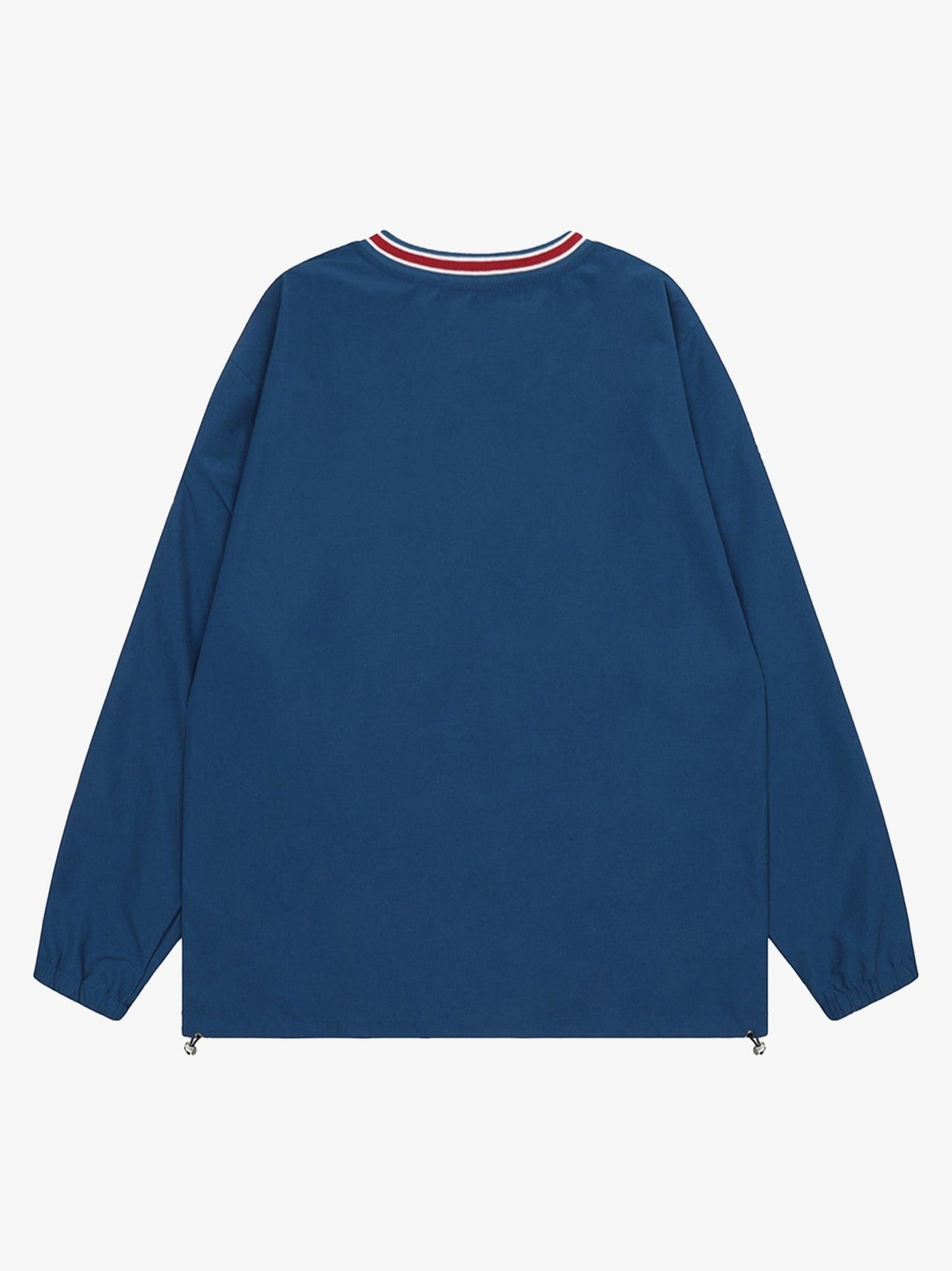 Retro Embroidered Monogrammed V-neck Sweatshirt - 2146