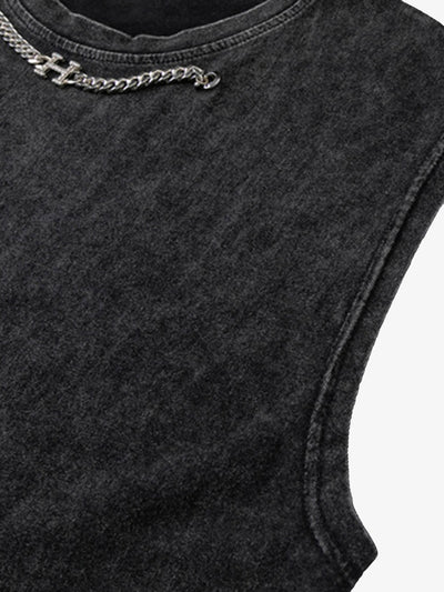 Hip-hop Loose Washed Undershirt -1606