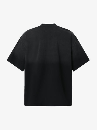Distressed Gradient Letter Print Crew Neck T-shirt