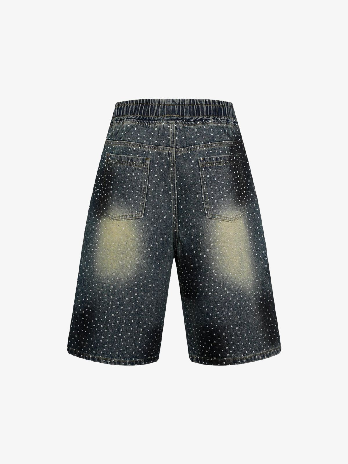 Heavy Diamond Drawstring Denim Jorts