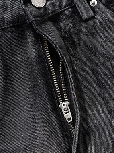 Retro Hand-Brushed Glitter Flare Jeans