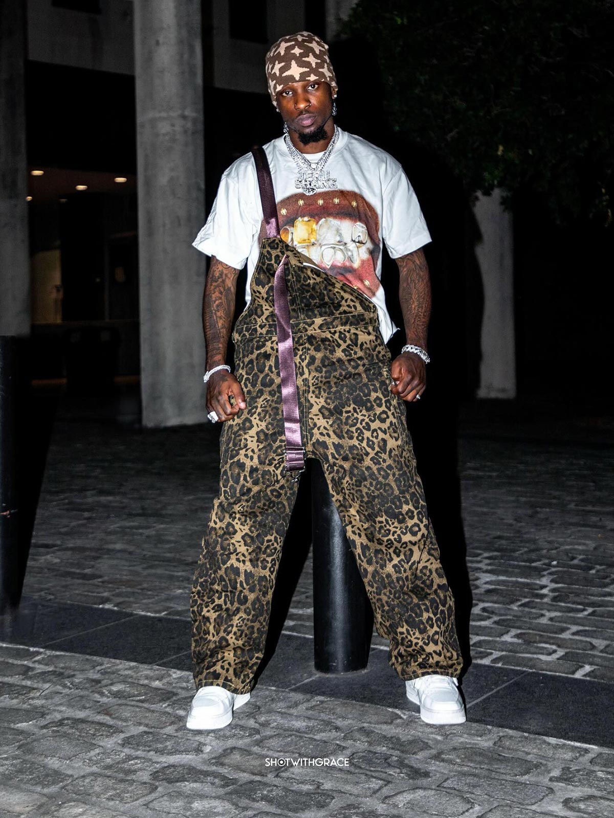 Leopard Print Street Style Workwear Overalls - 2020