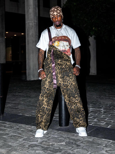 Leopard Print Street Style Workwear Overalls - 2020