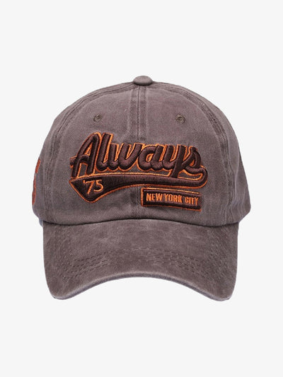 Vintage Embroidered Denim Washed Baseball Cap