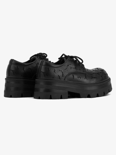 High Street Crackle Leather Shoes - 2182