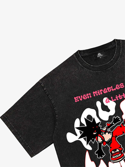 Fun Letter Print T-shirt - 1901