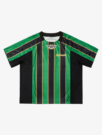 Original Retro Striped Spliced Sports Jersey T-Shirt - 2422
