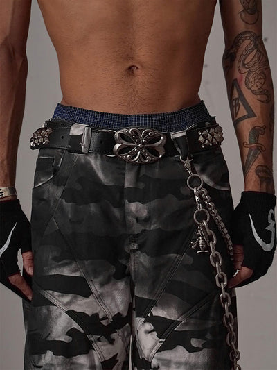 Retro Punk Rhinestone Belt - 2175