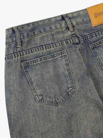 American Retro Contrast Washed Jeans