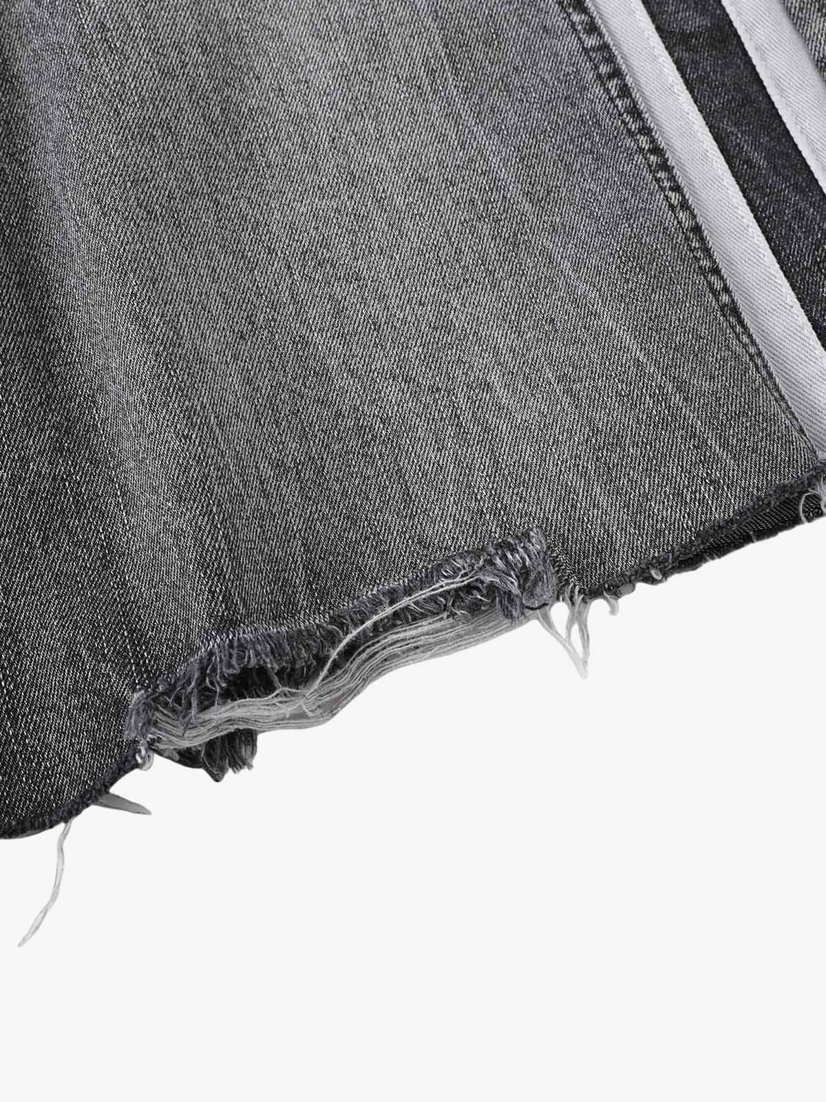 Distressed Washed Patchwork Denim Cropped Jorts