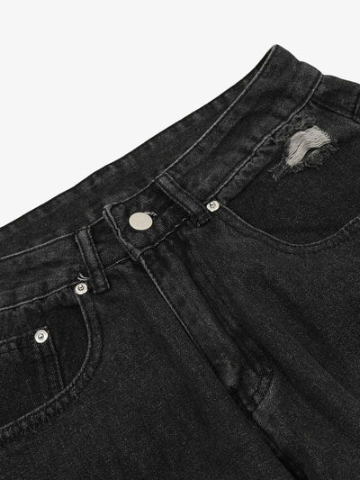Washed Multi-pocket Work Cargo Jeans - 1830
