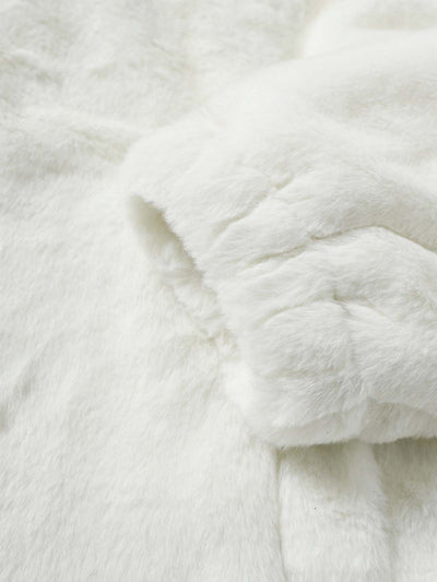 Hip-hop Letter Stand Collar Fur Jacket - 1908