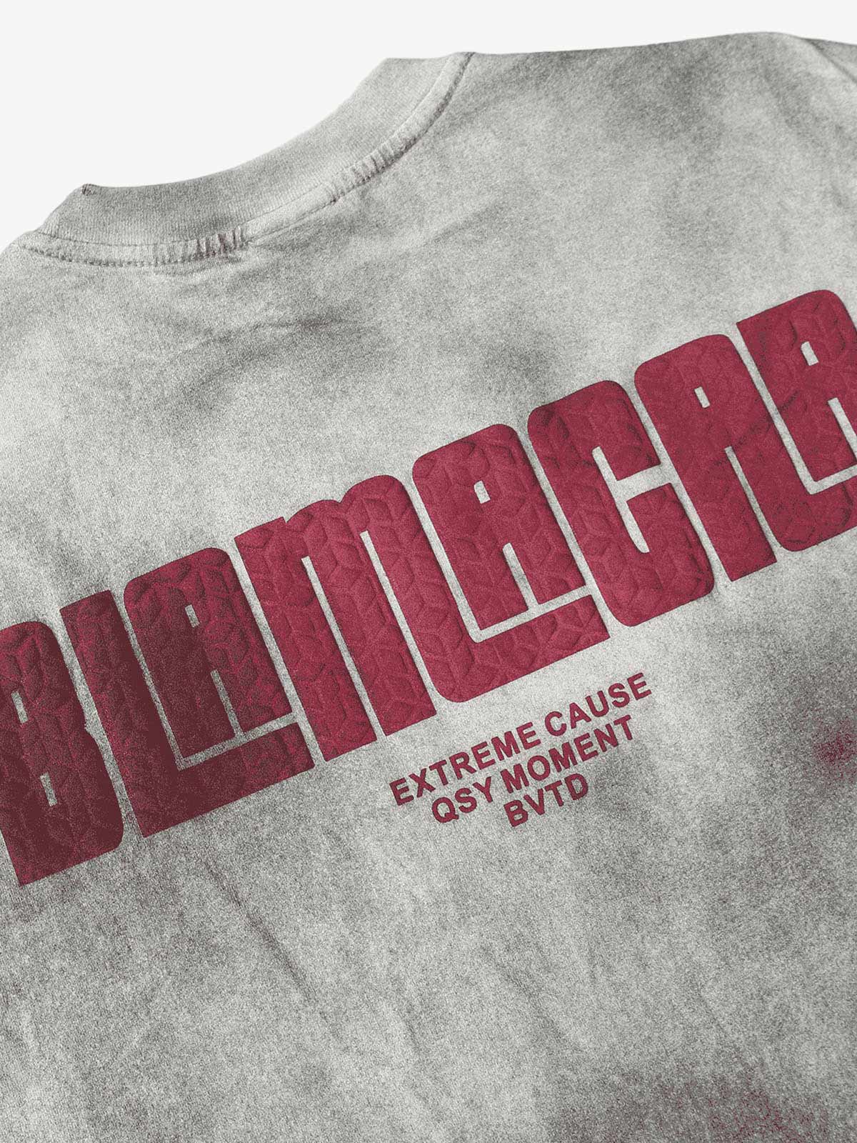 Washed Print 11 Street Rap T-Shirt