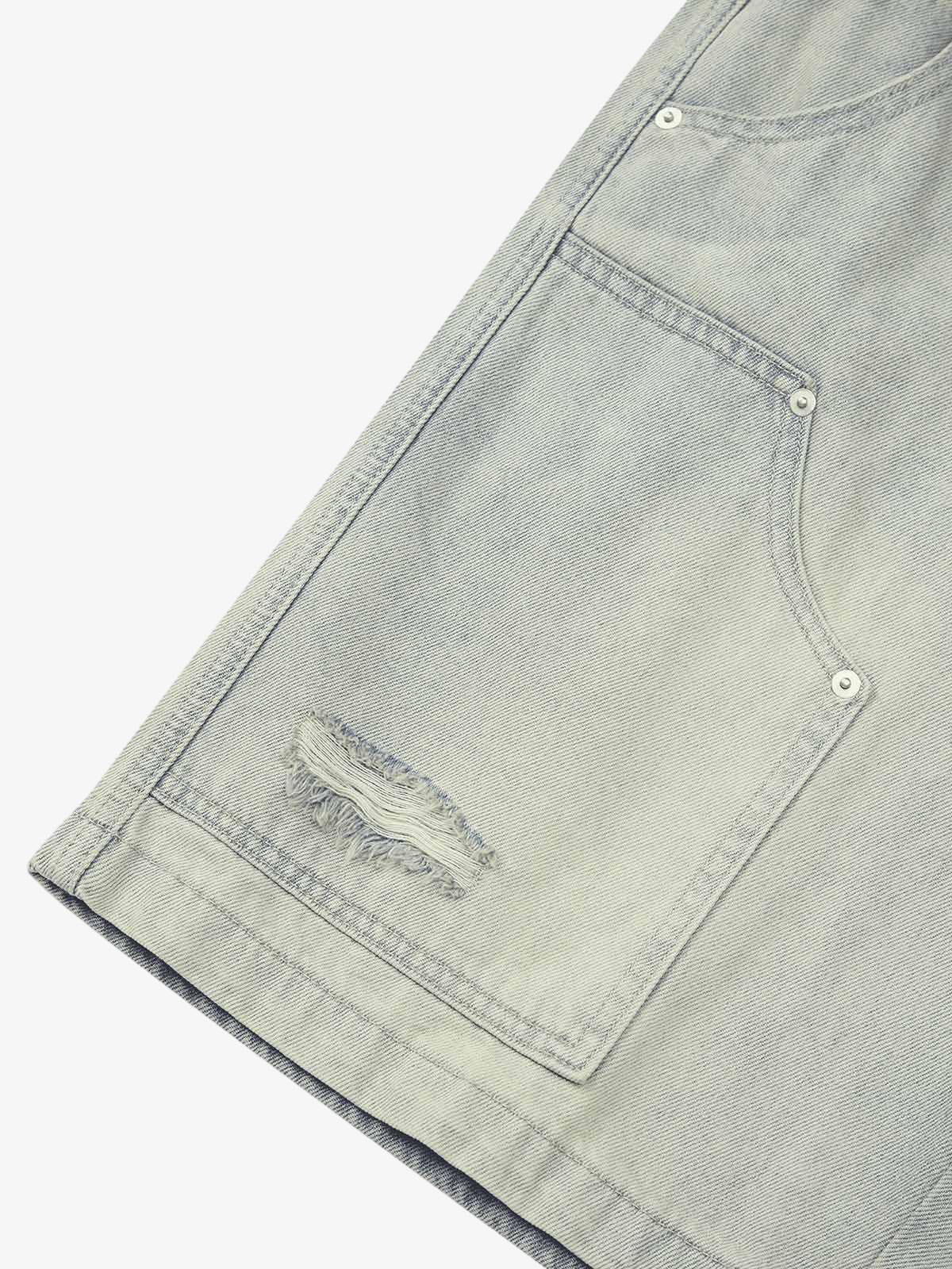 Retro Washed Hip-Hop Shorts