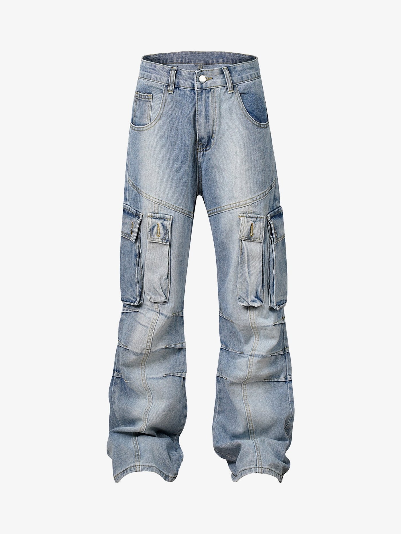 American Street Style Washed Distressed Jeans - 2236