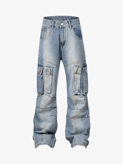 American Street Style Washed Distressed Jeans - 2236