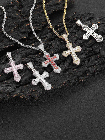 Corss Full Diamond Necklace-1514