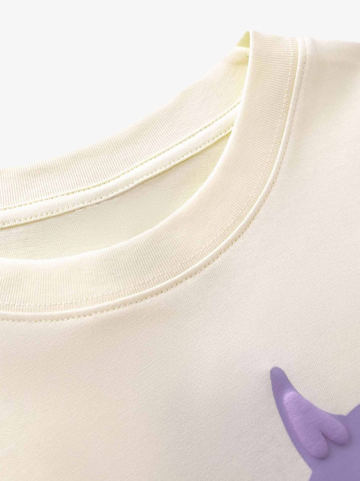 Made Retro Skull Letter Foam T-shirt - 2001