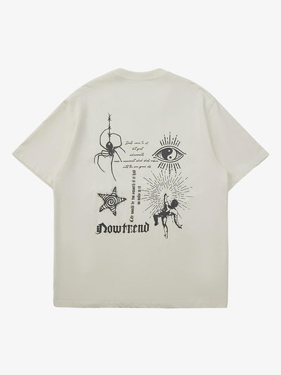 American Retro Mural Spider Street Rap T-Shirt
