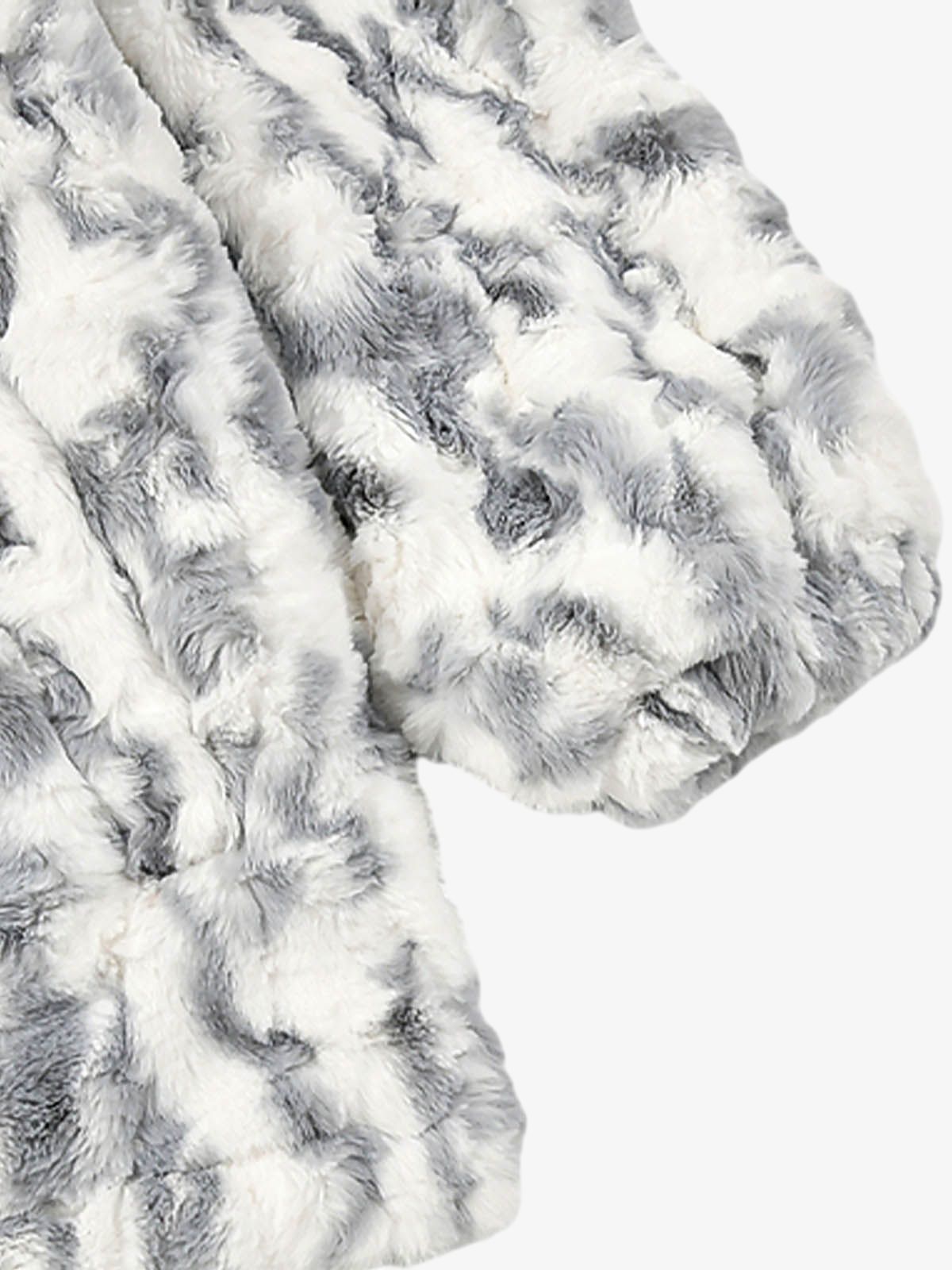 Tie-Dye Stand Collar Sherpa Jacket