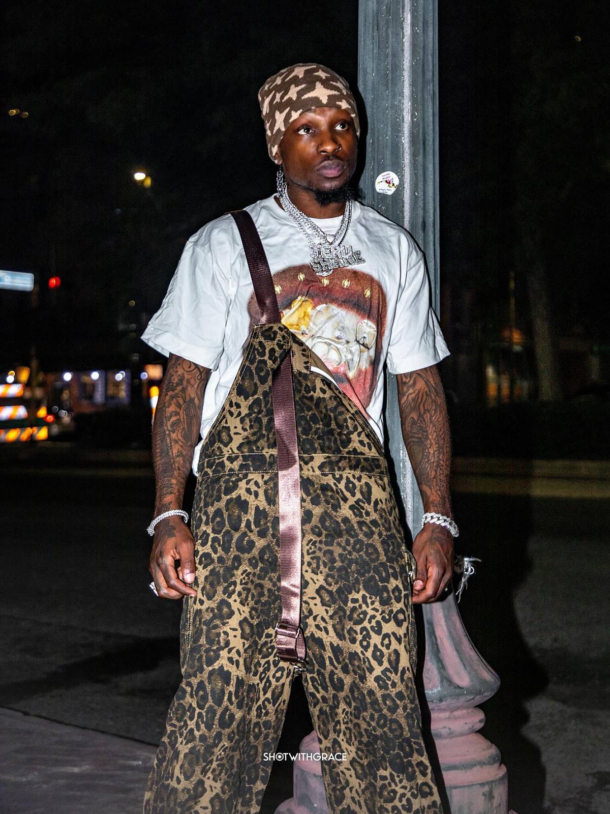 Leopard Print Street Style Workwear Overalls - 2020
