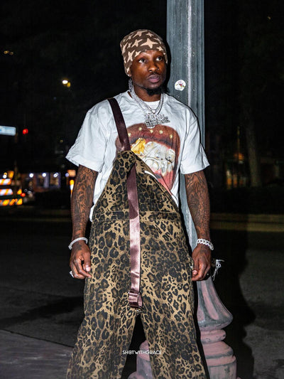 Leopard Print Street Style Workwear Overalls - 2020