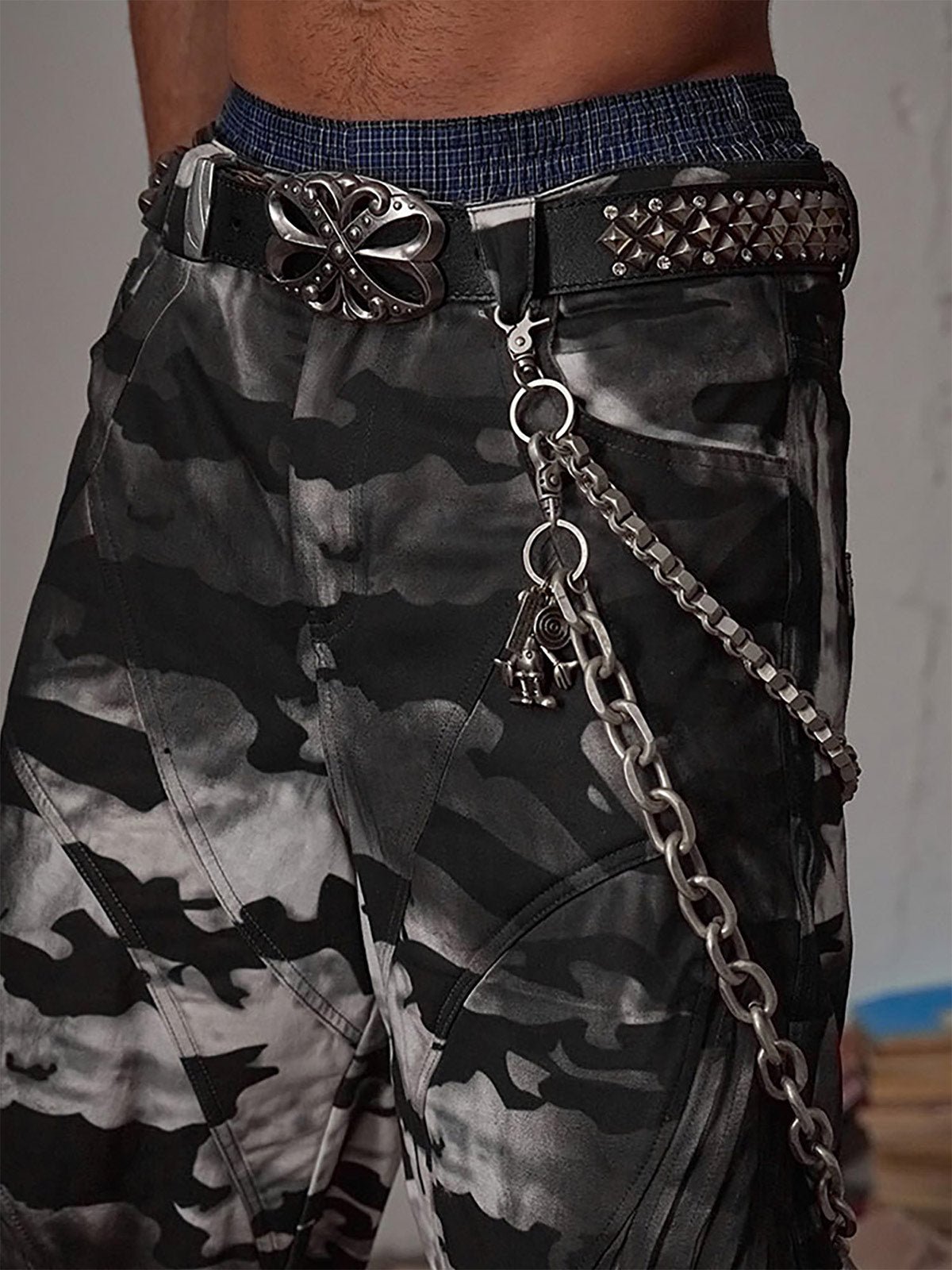 Retro Punk Rhinestone Belt - 2175