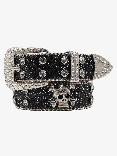Rhinestone Skull Belt - 1668