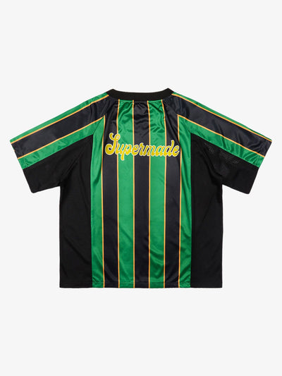 Original Retro Striped Spliced Sports Jersey T-Shirt - 2422