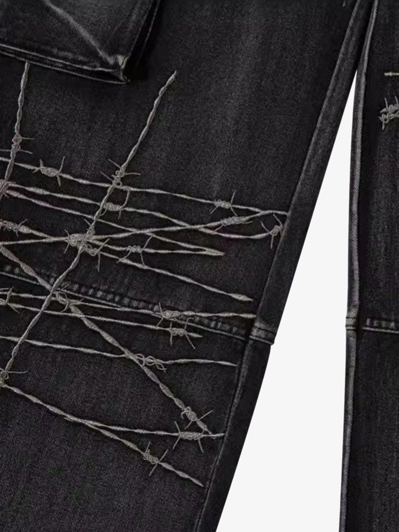 High Street Embroidery Hip-Hop Jeans - 2122