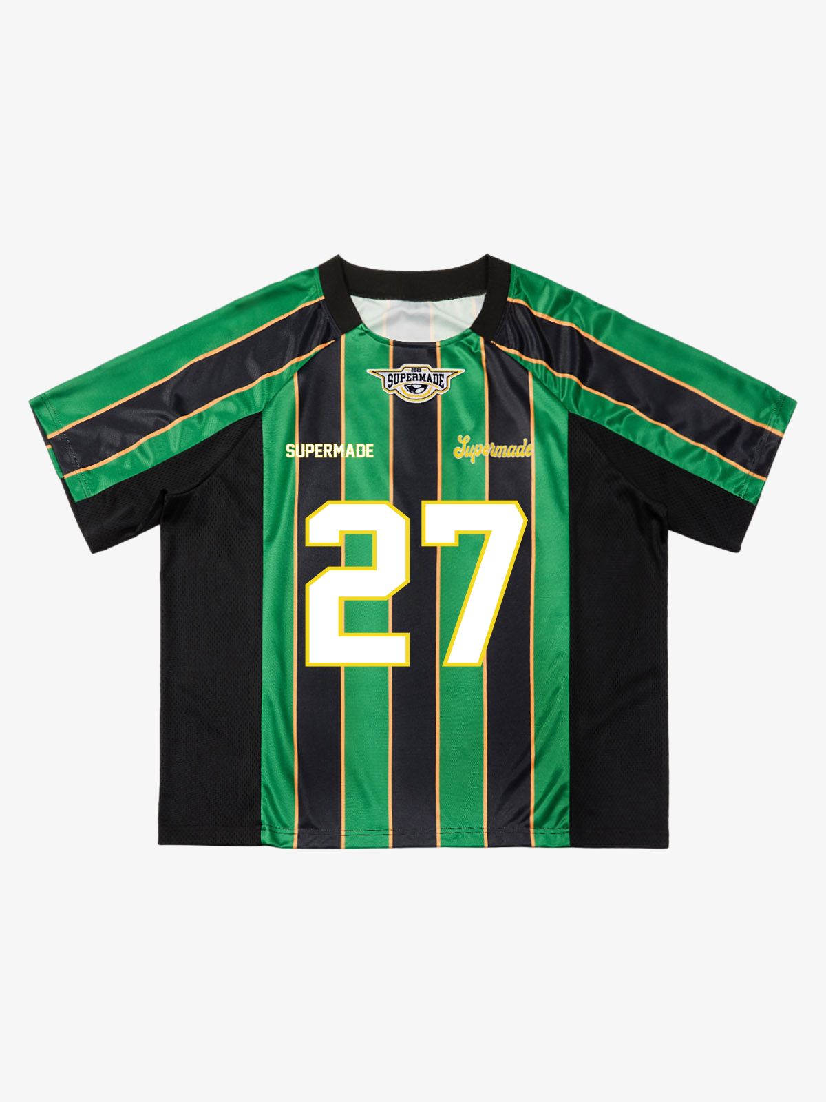 Original Retro Striped Spliced Sports Jersey T-Shirt - 2422