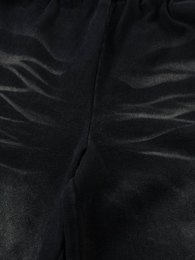 Washed Multi Pocket Drawstring Cargo Jeans