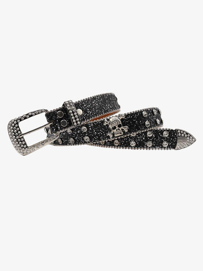 Rhinestone Skull Belt - 1668