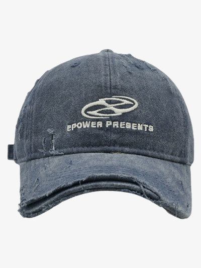 Ripped Denim Baseball Cap - 2028