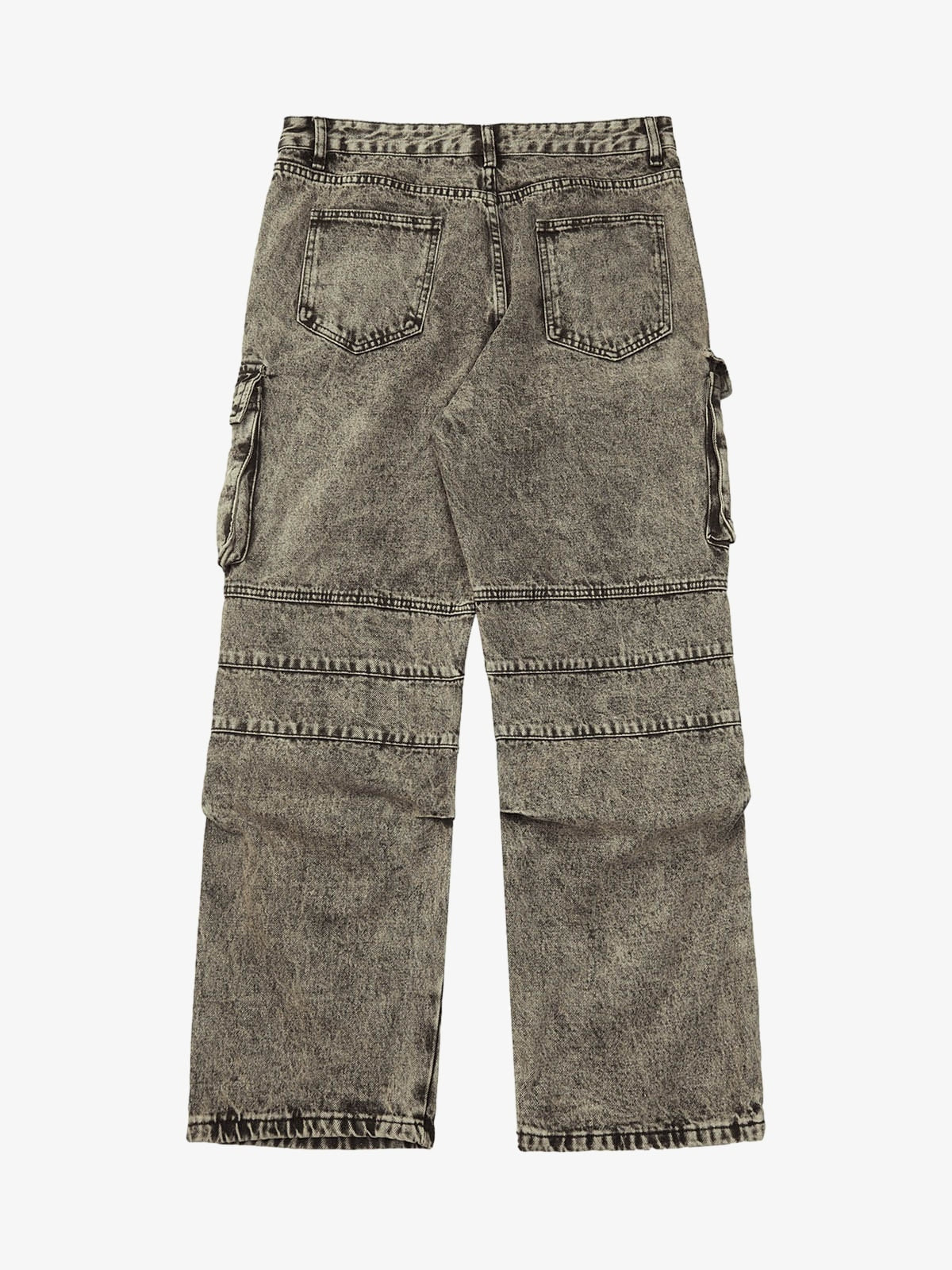 American Street Style Washed Distressed Work Jeans - 2354