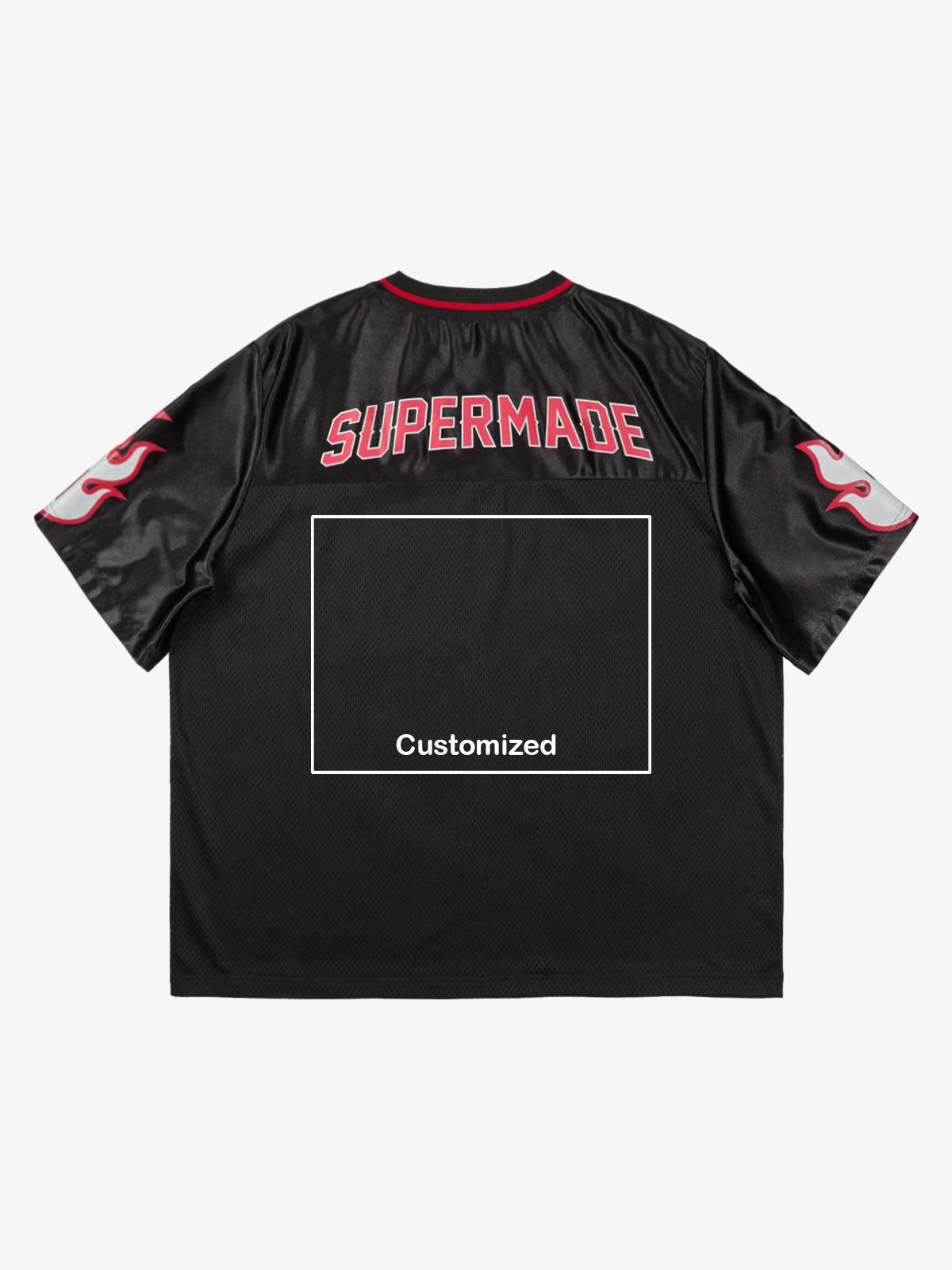 Original Flame Print Football Jersey T-Shirt