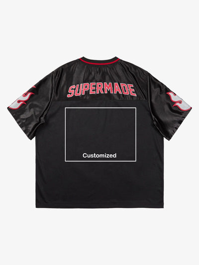 Original Flame Print Football Jersey T-Shirt