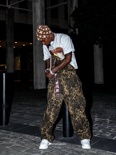 Leopard Print Street Style Workwear Overalls - 2020