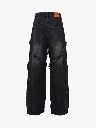 High Street Hip Hop Washed Distressed Jeans - 2069