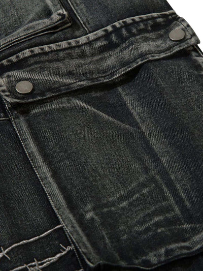 High Street Embroidery Hip-Hop Jeans - 2122