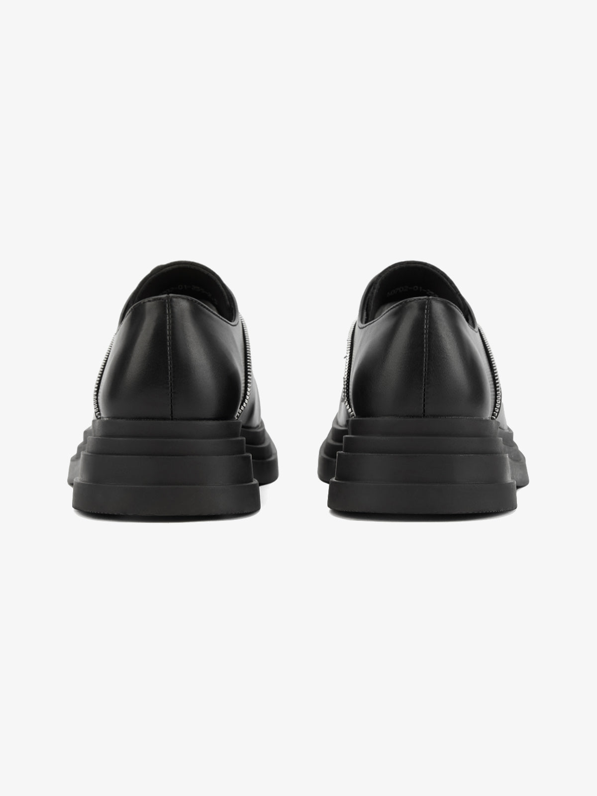 Punk Personality Zipper Design Leather Shoes - 2173