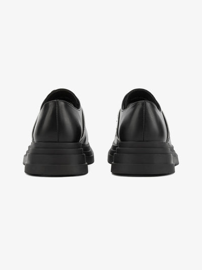 Punk Personality Zipper Design Leather Shoes - 2173