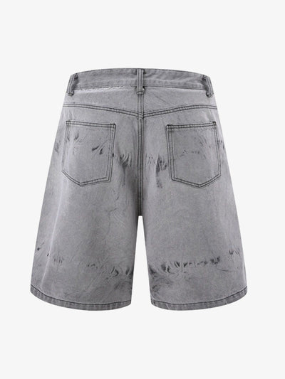 Distressed Washed Workwear Denim Set