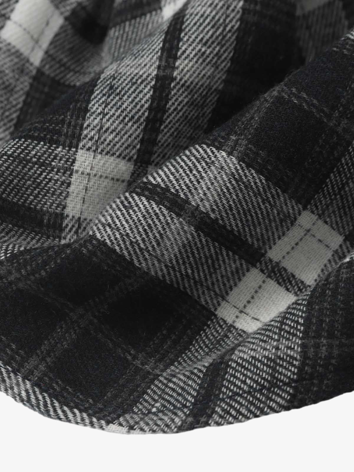 Plaid Scarf Crew Neck T-Shirt