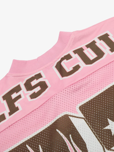 Pink Flame Print Jersey T-shirt - 2390