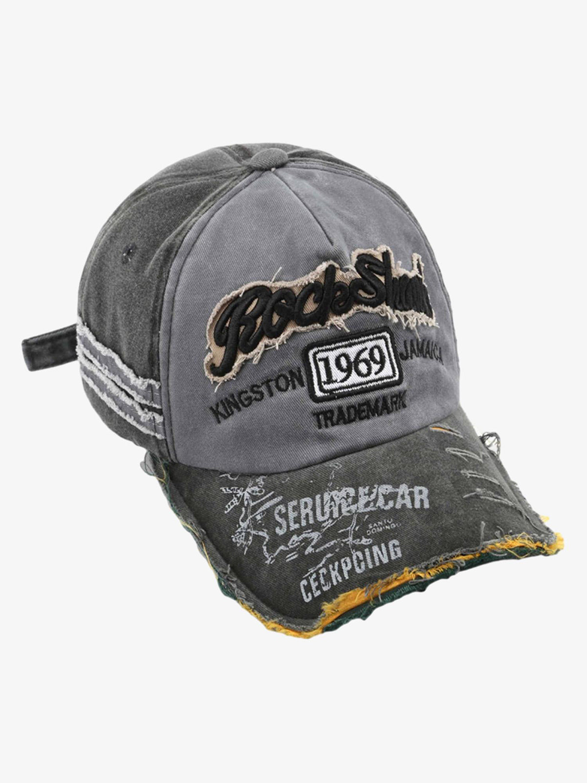Retro Letter Denim Cap - 2136